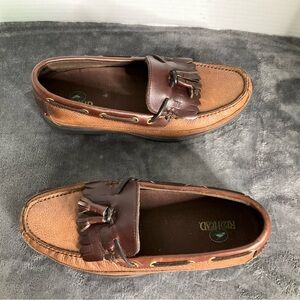 REDHEAD Size 9‎ Men's Leather Shoes Loafers Casual Boat Shoes Lace Up Brown